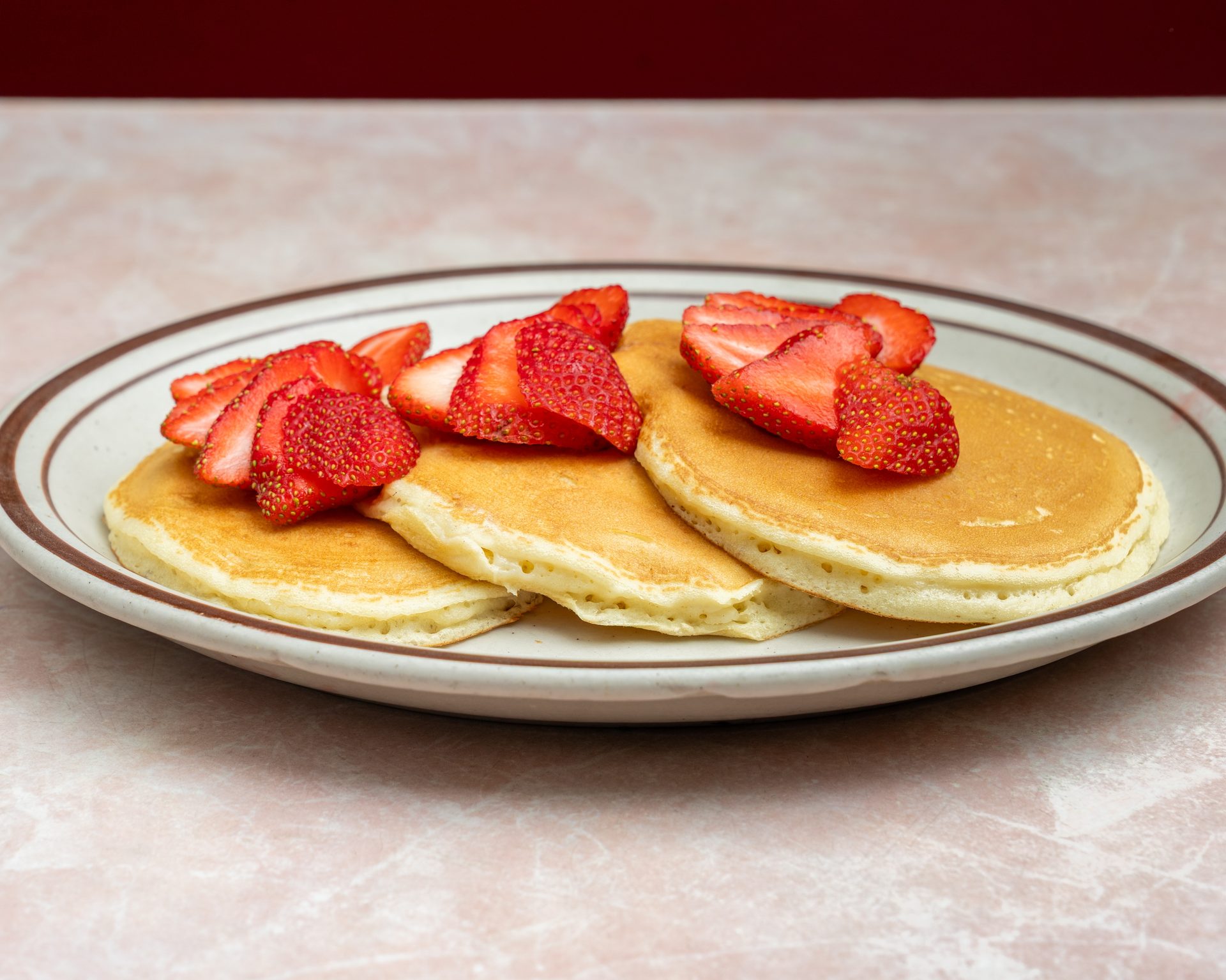 Strawberry pancakes, any time of day