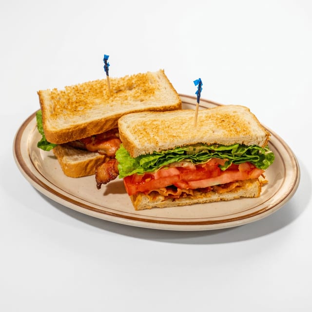 Bacon, Lettuce, and Tomato Sandwich.